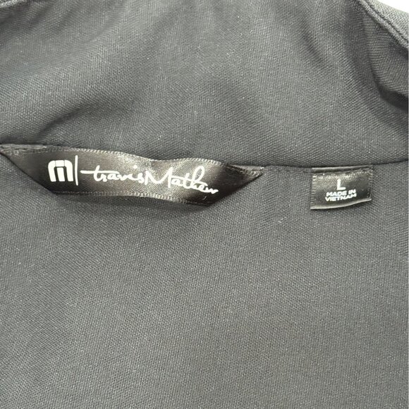 Travis Mathew Navigational Report Vest Black & Gray Snap Button Golf Size L - Picture 4 of 9